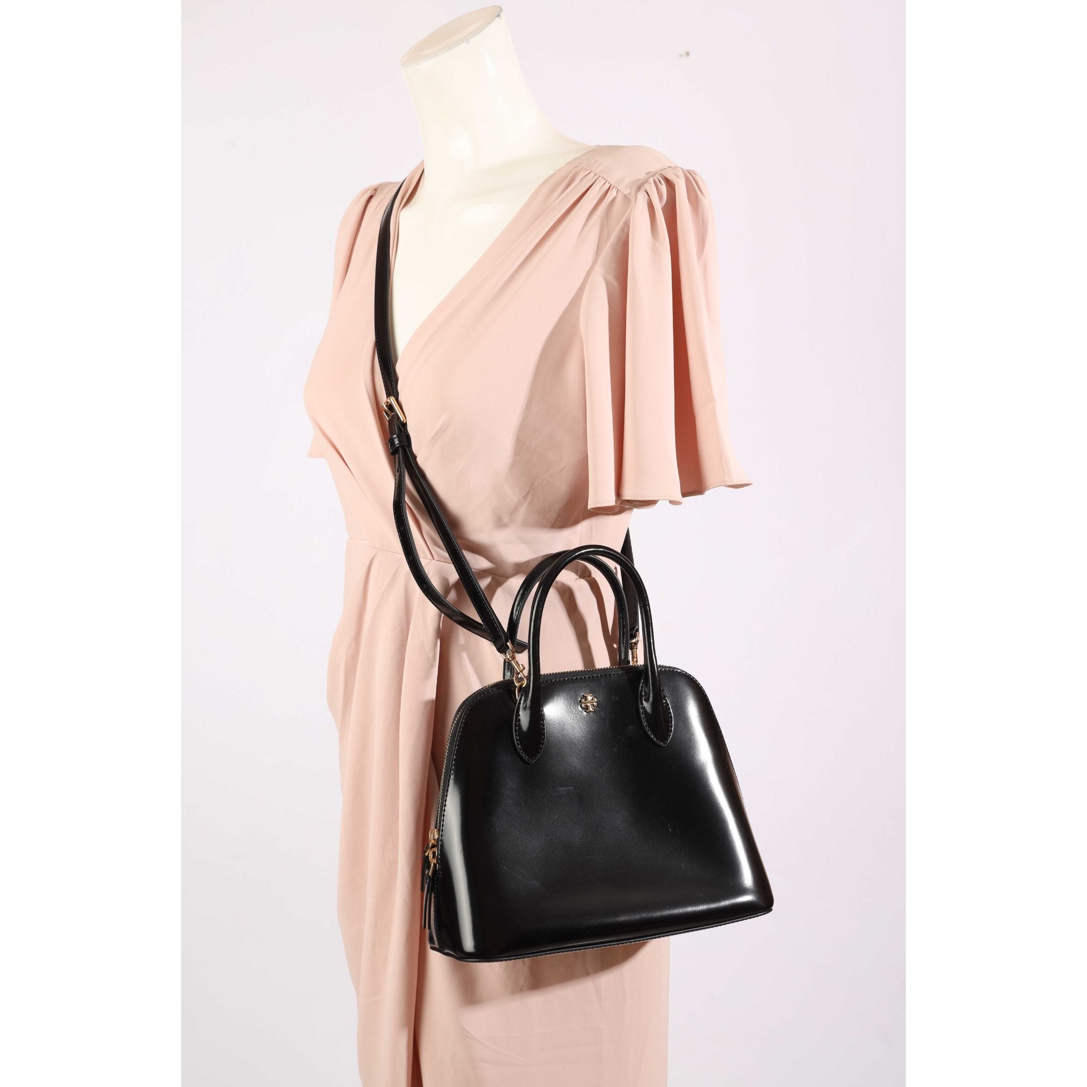 Tory Burch Emerson Patent Dome Satchel