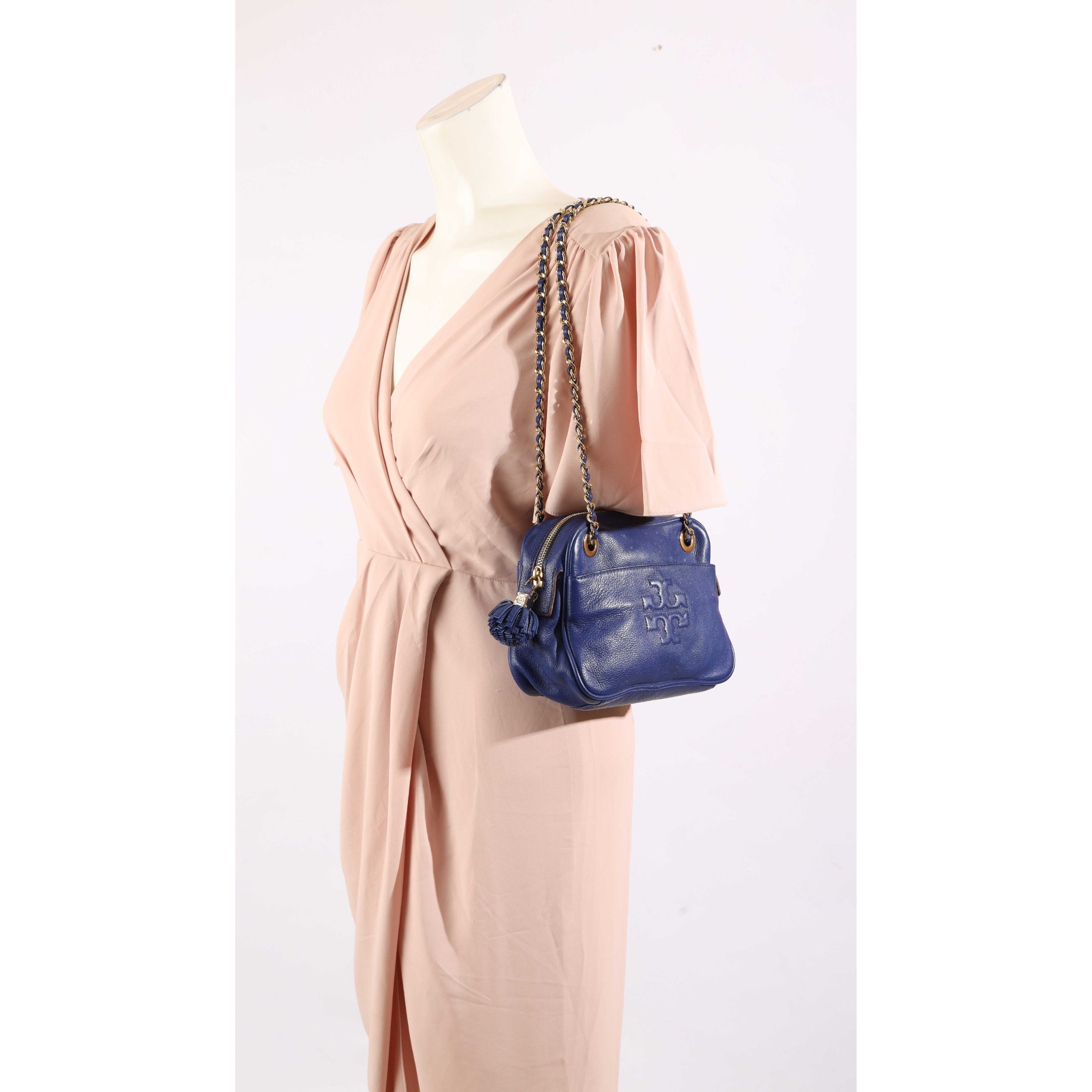 Tory Burch Blue Thea Chain Crossbody Bag