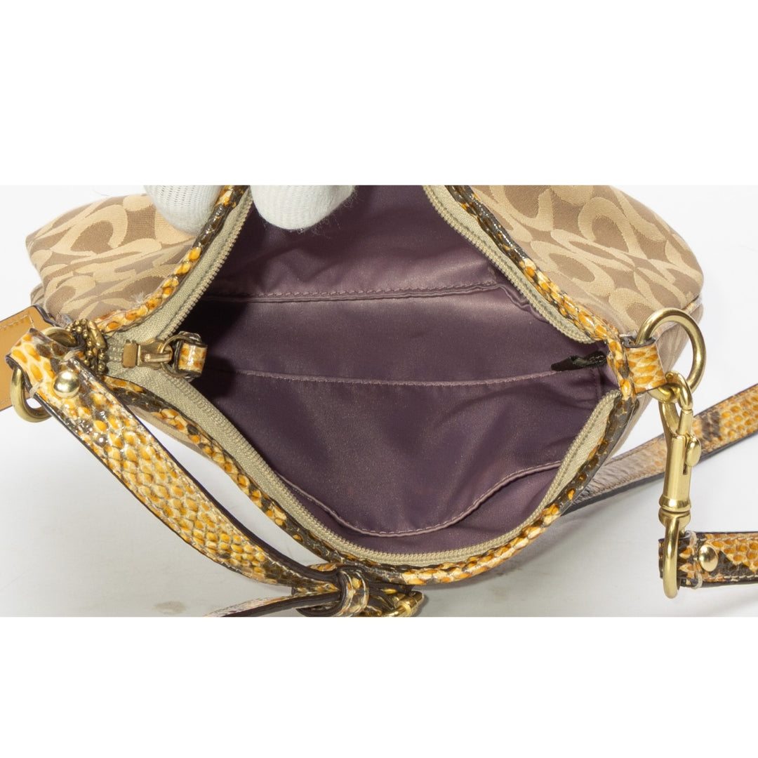 Coach Tan Signature Canvas Shoulder Bag