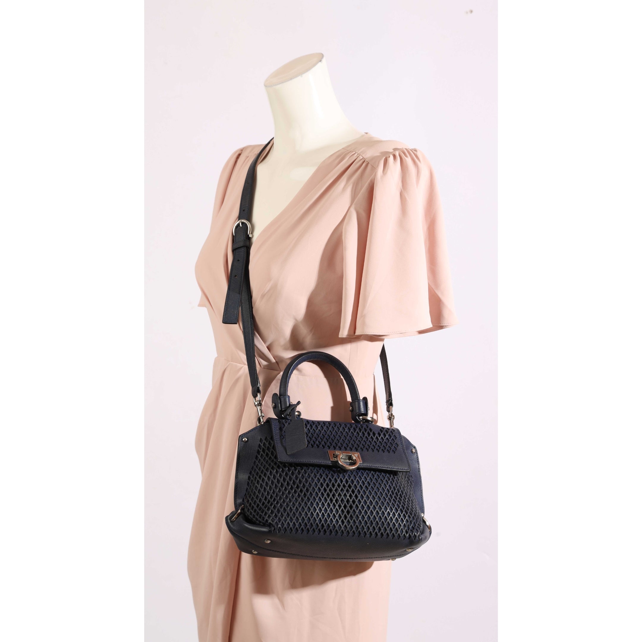 Salvatore Ferragamo Lasercut Satchel