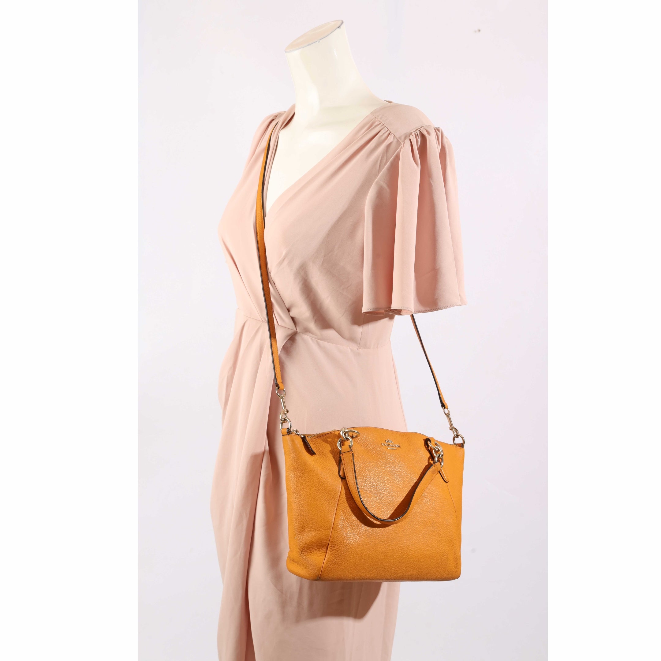 Coach Yellow Kelsey Satchel Crossbody Bag