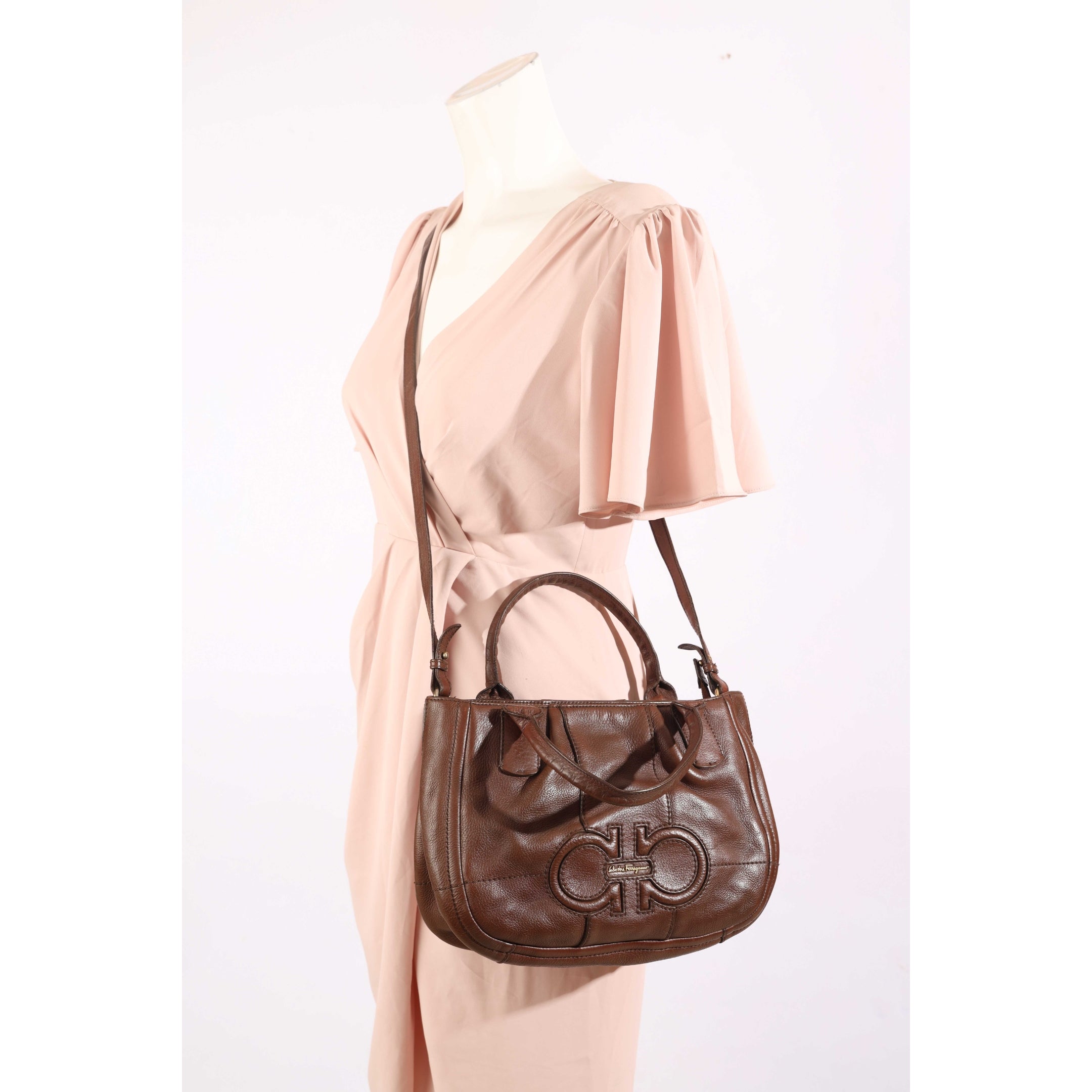 Salvatore Ferragamo Gancini Top Handle Bag