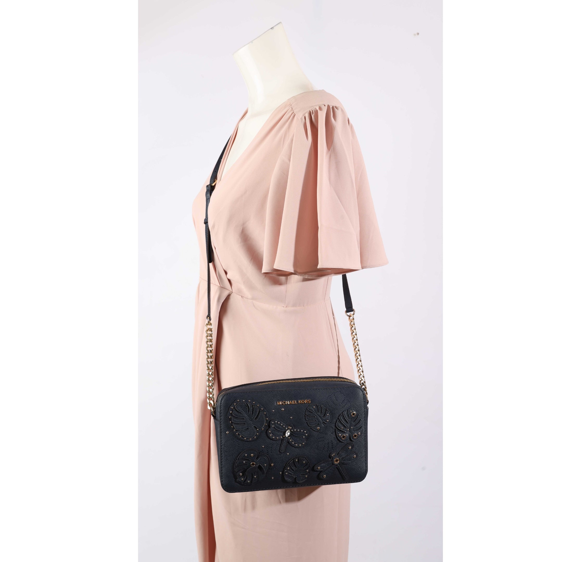 Michael Kors Jet Set Navy Blue Crossbody Bag