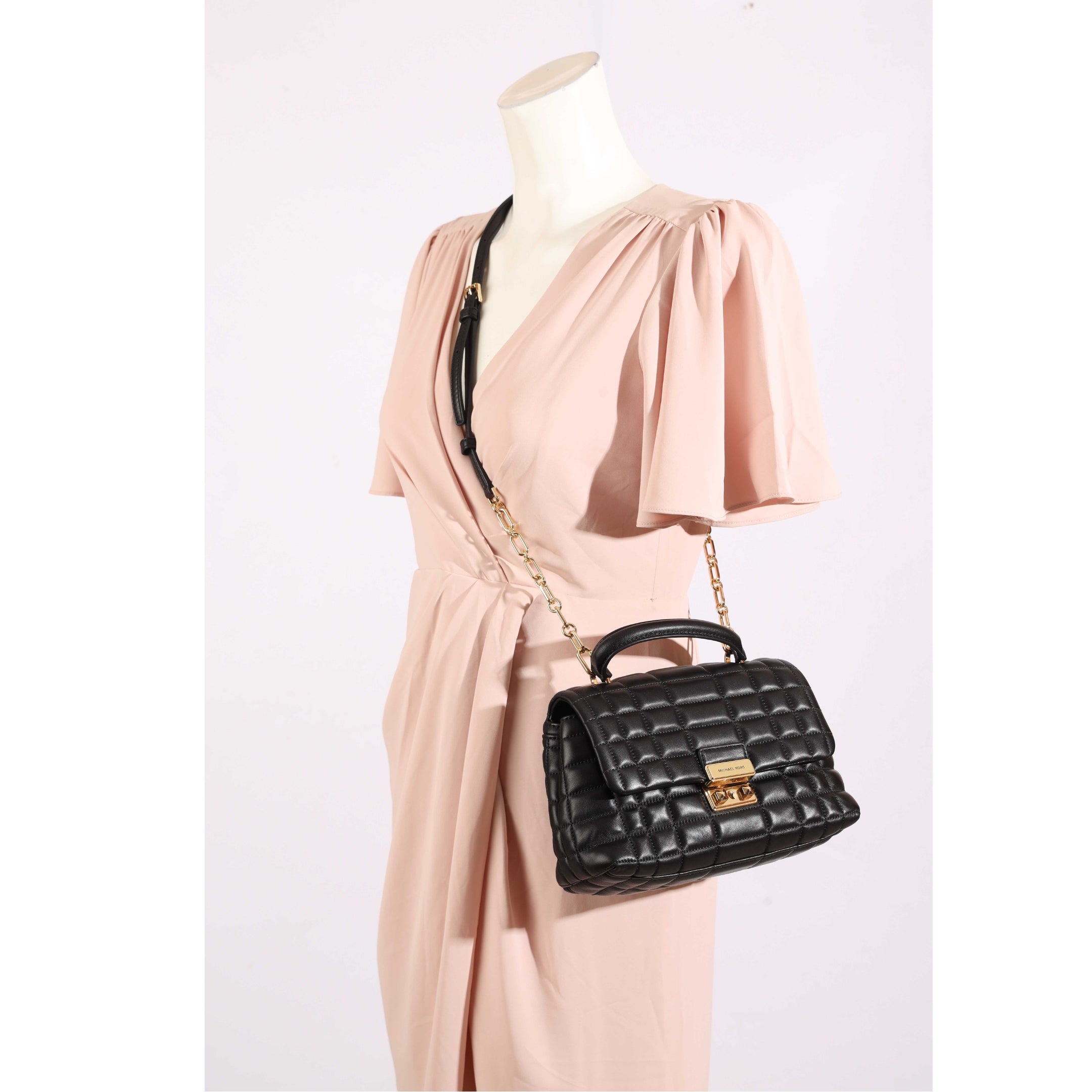 Michael Kors Black Tribeca Satchel Crossbody Bag