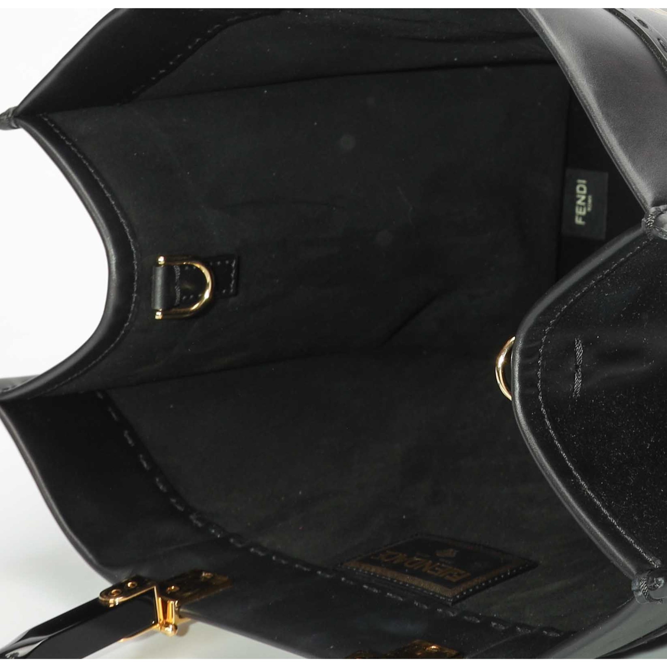 Fendi X Versace Black Fendace Sunshine Shopper Tote