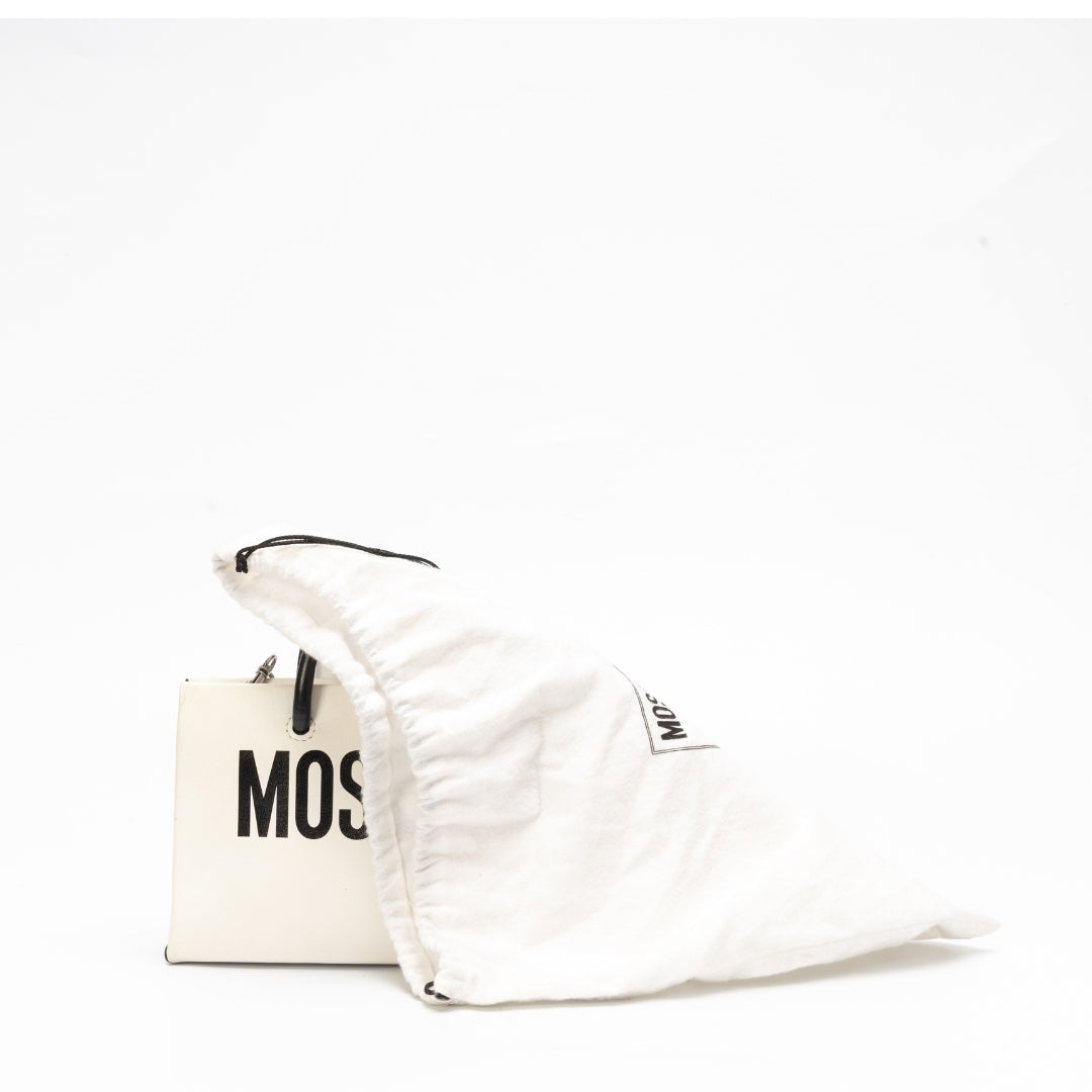 Moschino White Leather Shoulder Bag