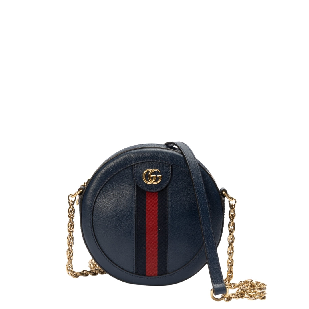Gucci Mini Leather Ophidia Round crossbody bag