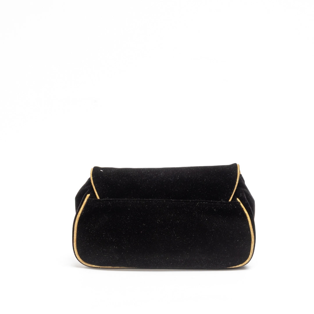 Dior Black Velvet Pouch