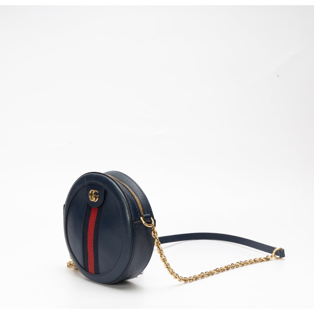 Gucci Mini Leather Ophidia Round crossbody bag