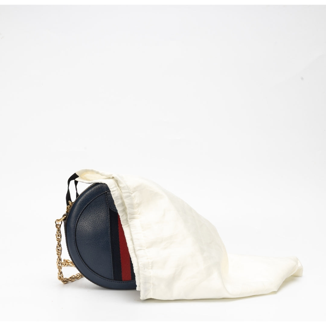 Gucci Mini Leather Ophidia Round crossbody bag