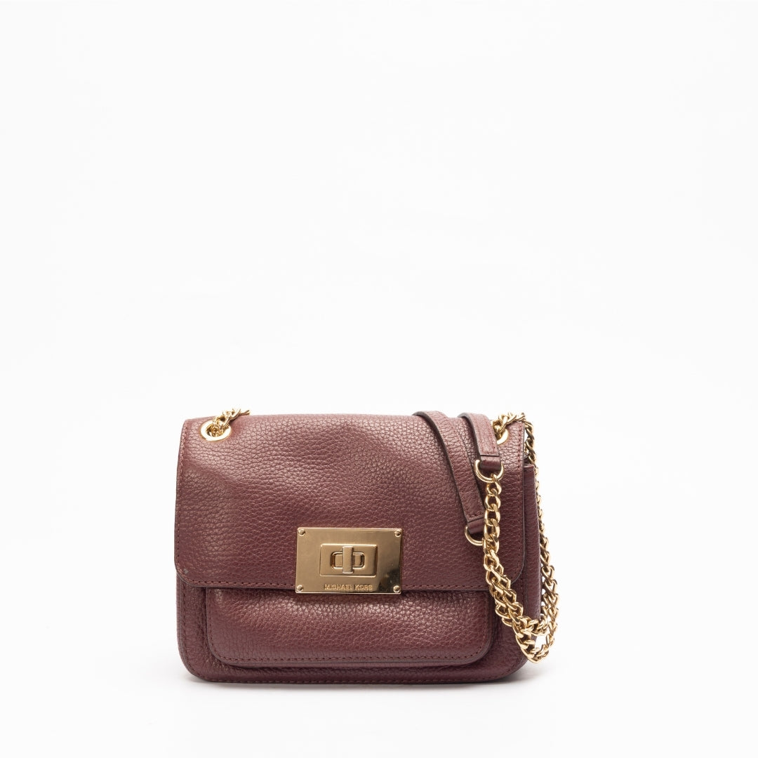 Michael Kors Brick Leather Small Shoulder Bag