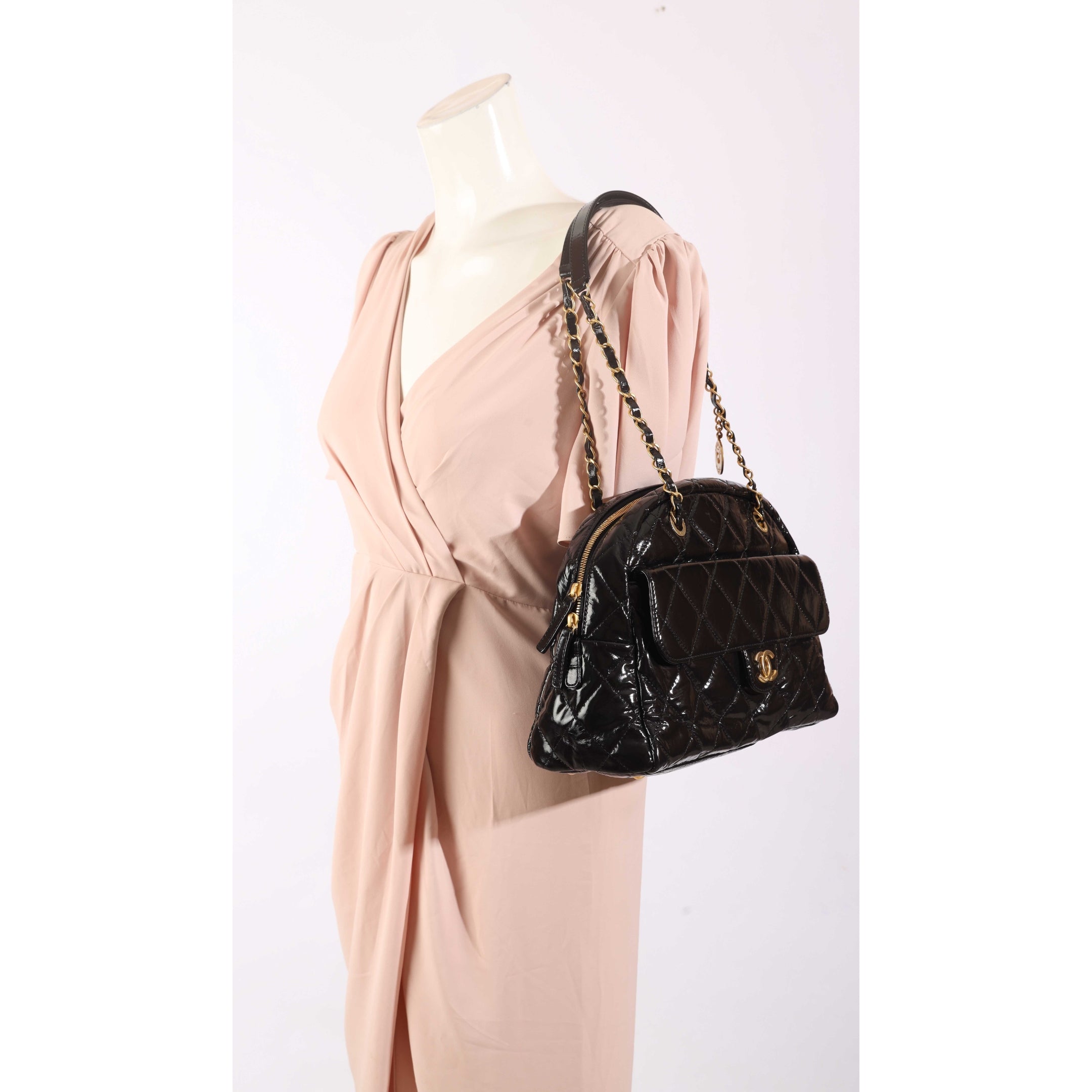 Chanel Quilted Bowling Bag