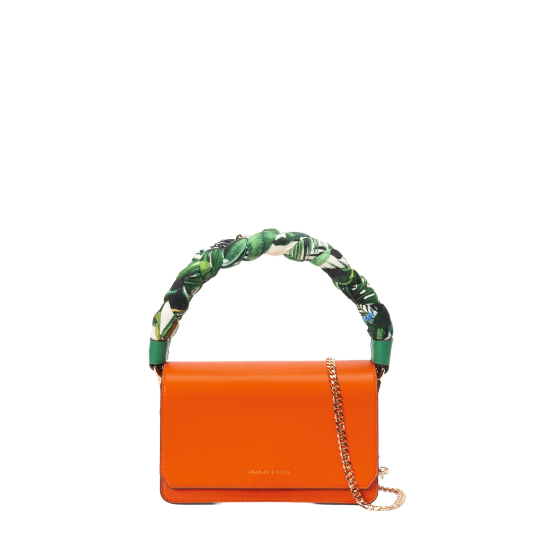 Charles & Keith scarf wrapped handle bag
