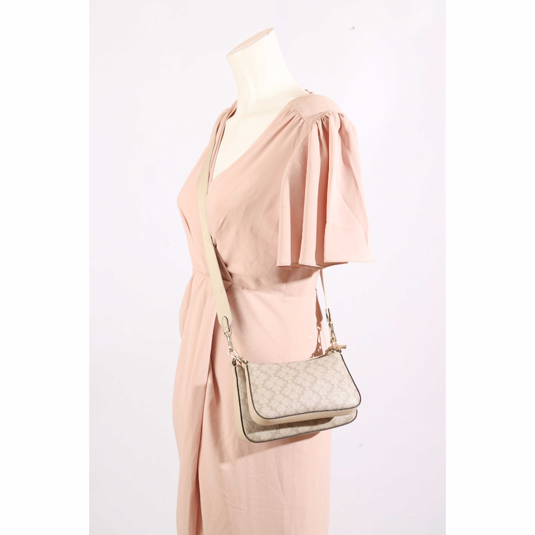 Kate Spade Beige Spade Flower Small Crossbody Bag
