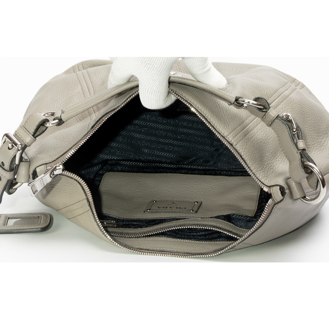 Prada Vitello Phenix Leather Hobo