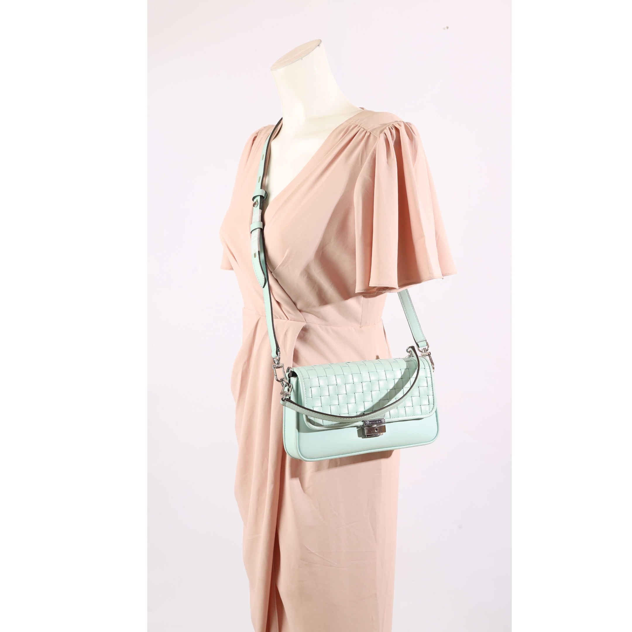 Michael Kors Bradshaw Woven Convertible Shoulder Bag