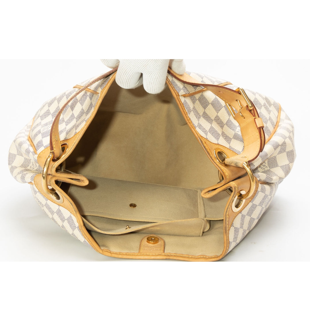 Louis Vuitton White Damier Azur Galliera GM Tote