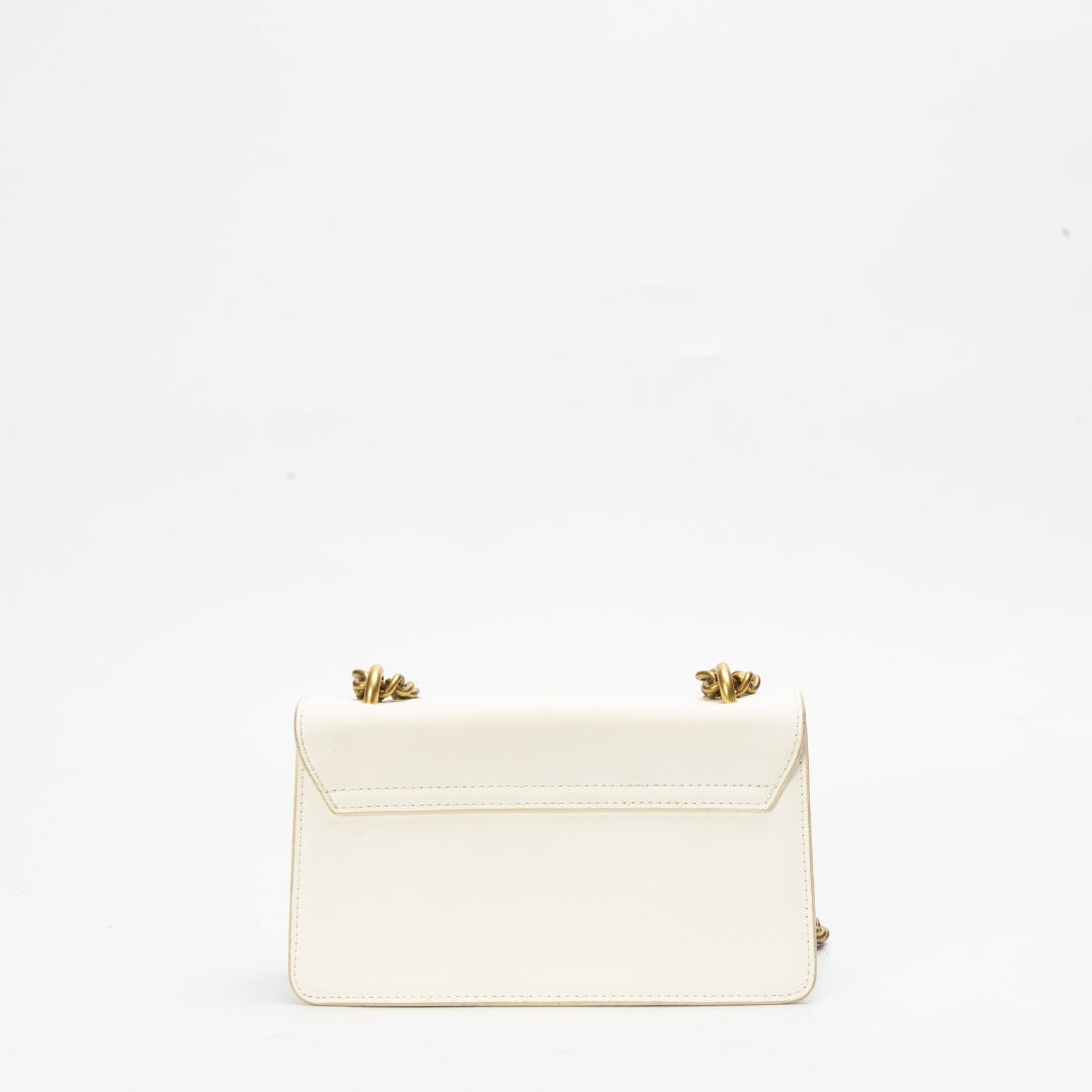Versace Jeans Couture White VJC Logo Shoulder Bag