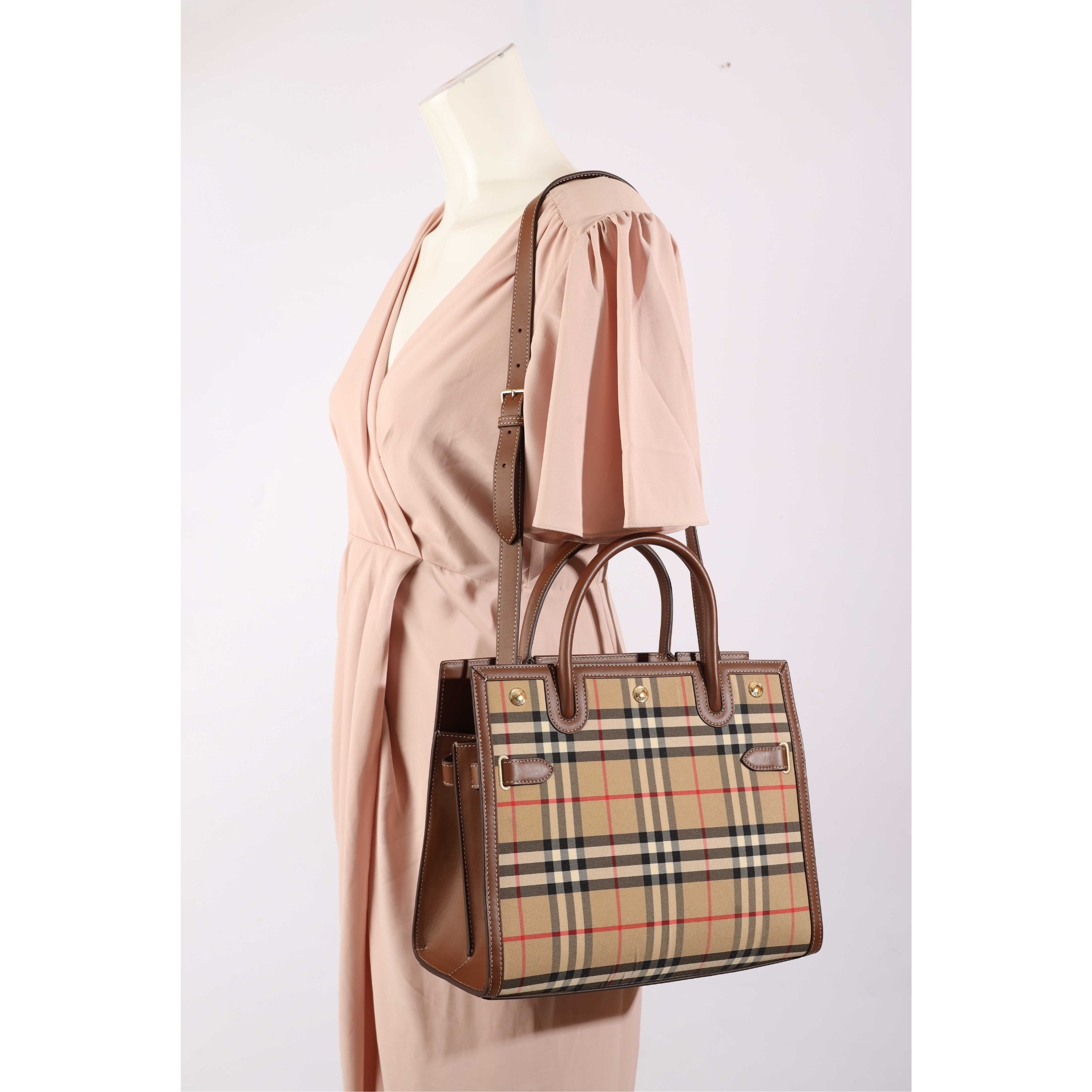 Burberry Archive Check Two Handle Satchel