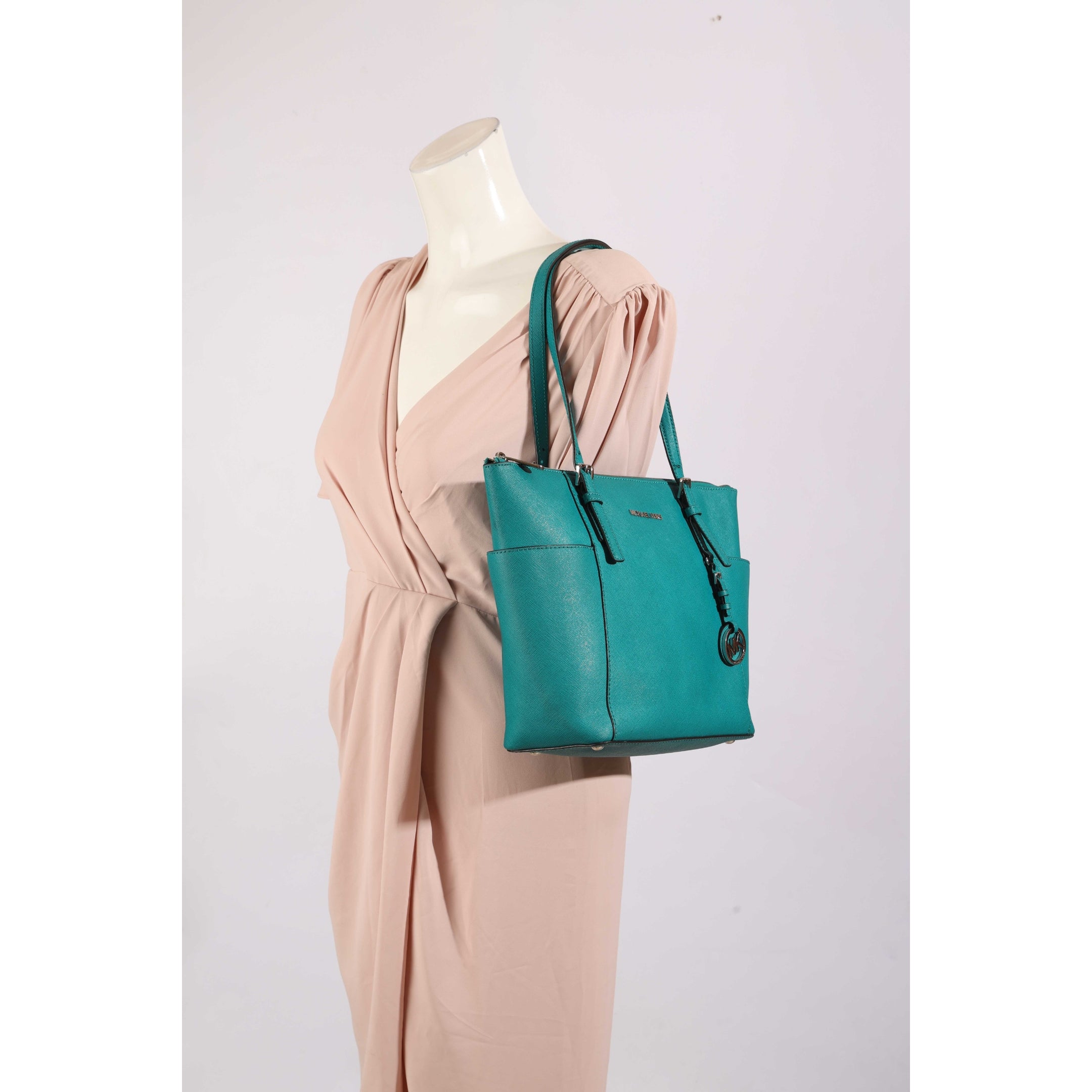 Michael Kors Charlotte Teal Tote