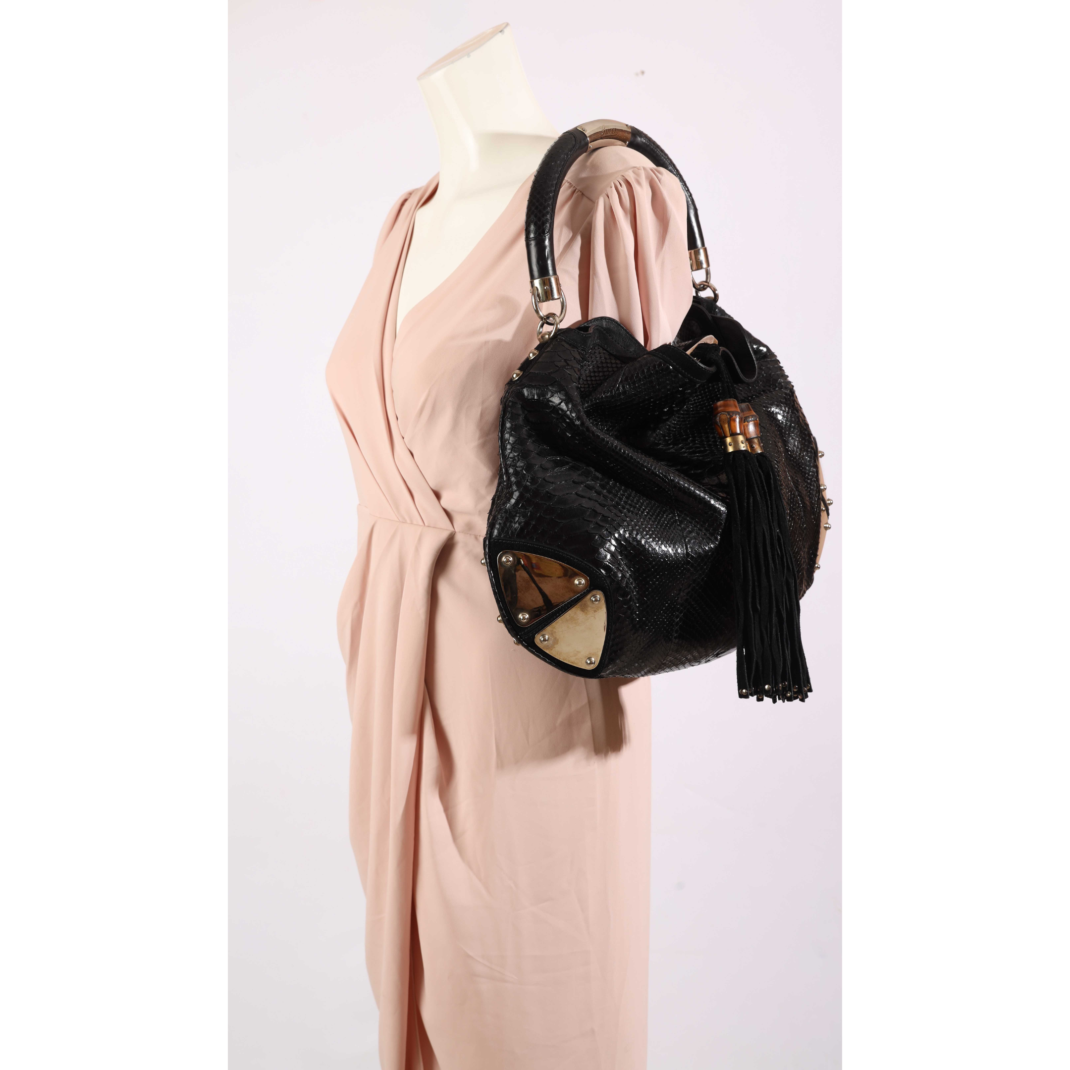 Gucci Black Babouska Indy Top Handle Bag