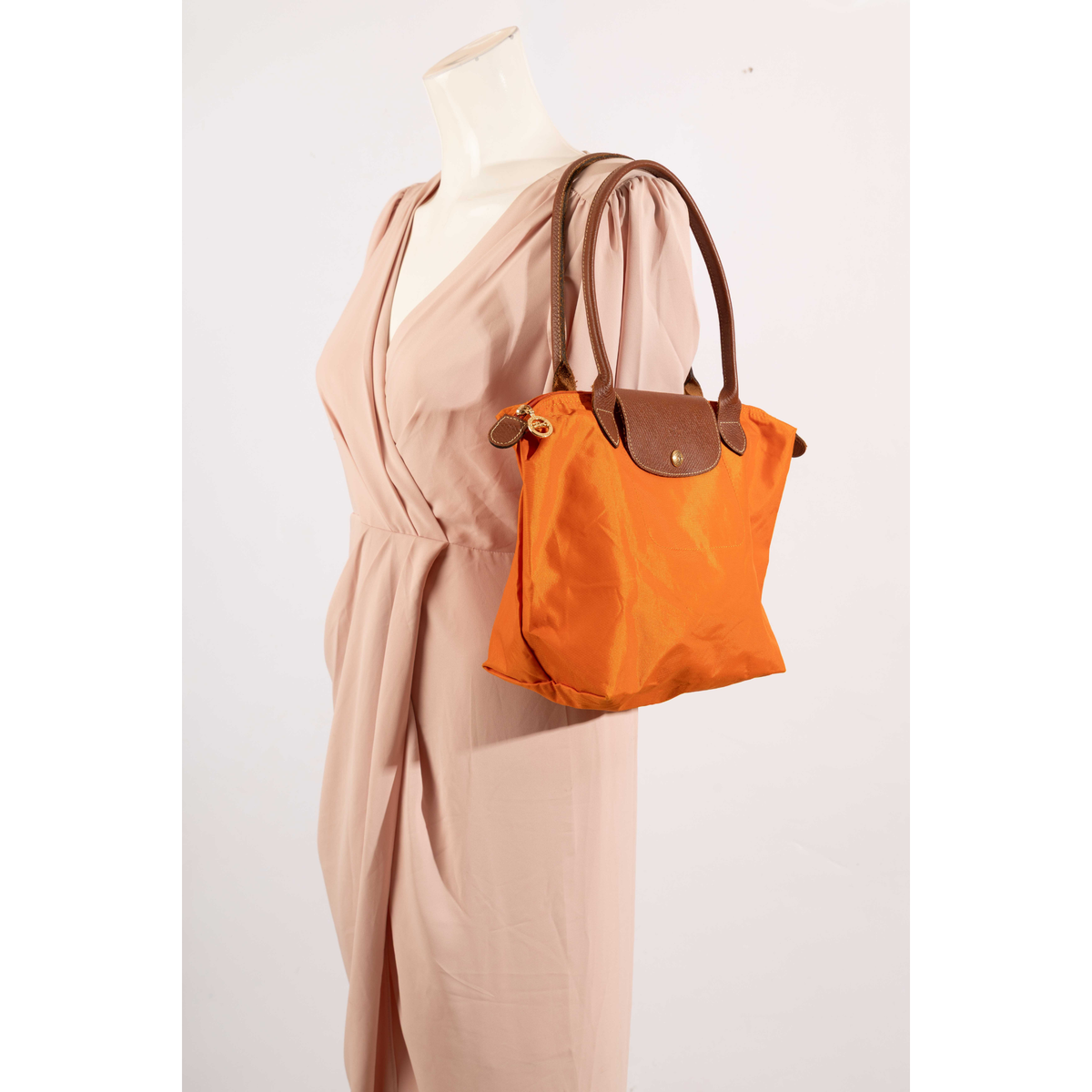 Longchamp Orange Le Pliage Tote