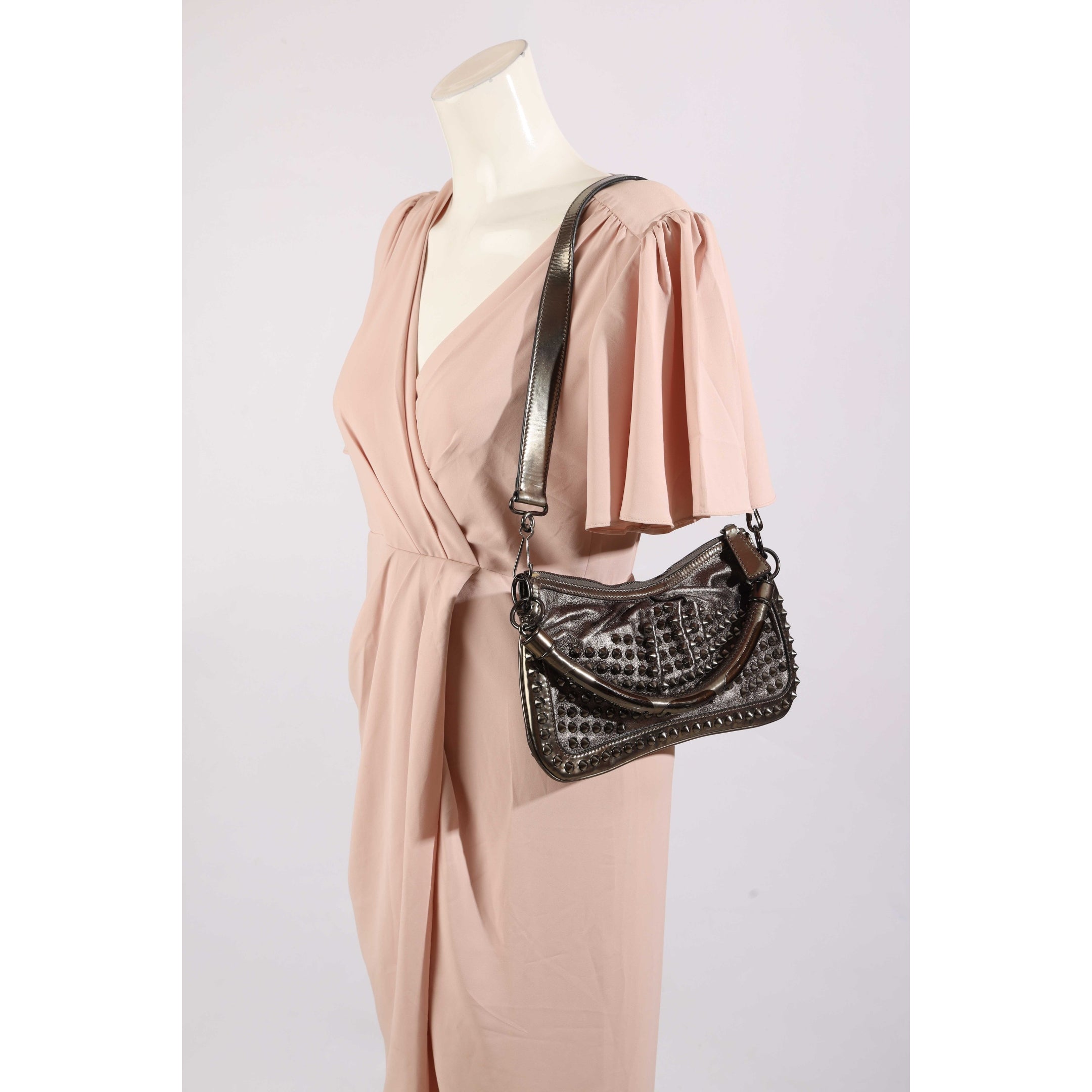 Burberry Charcoal Studded Shoulder Bag