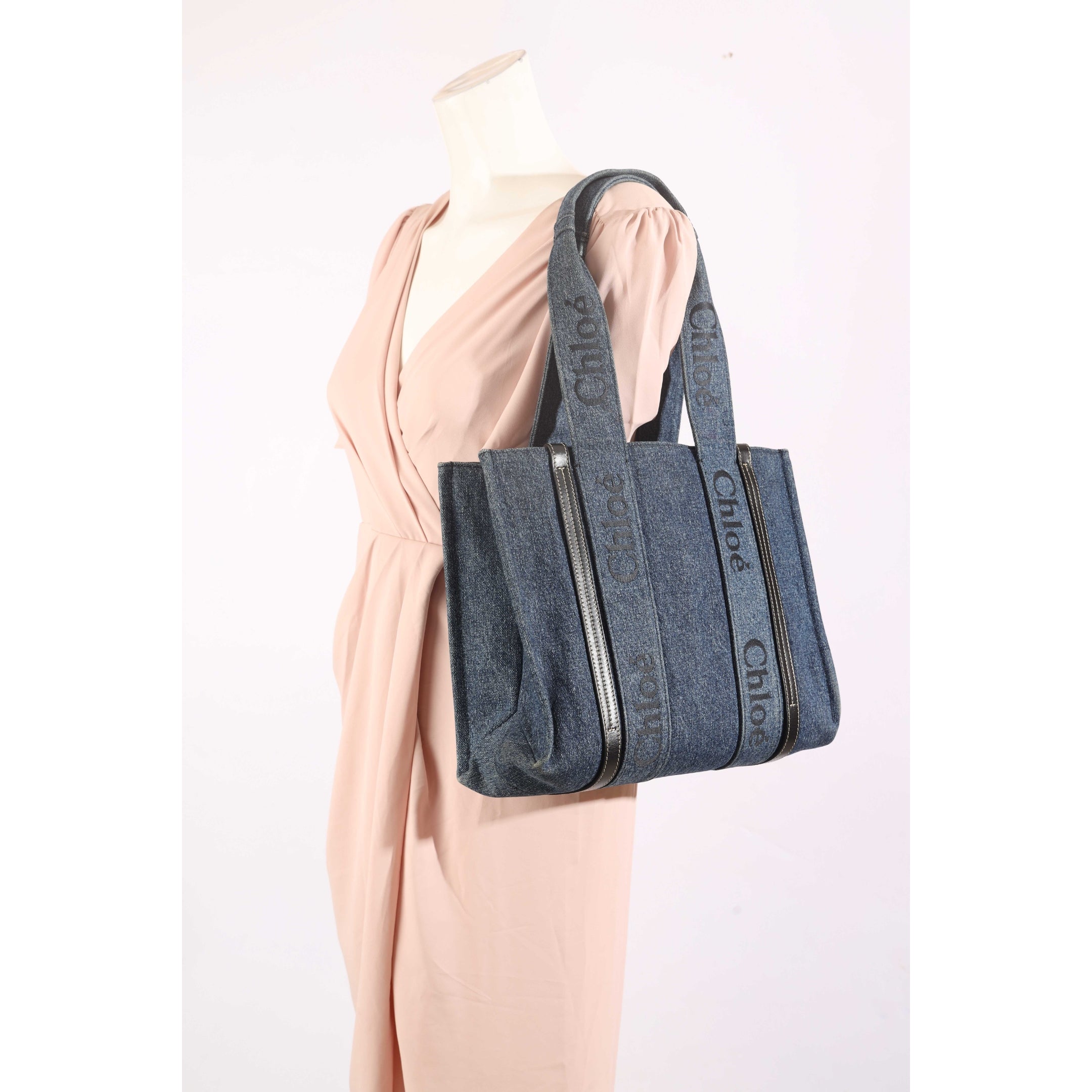 Chloe Denim Woody Tote