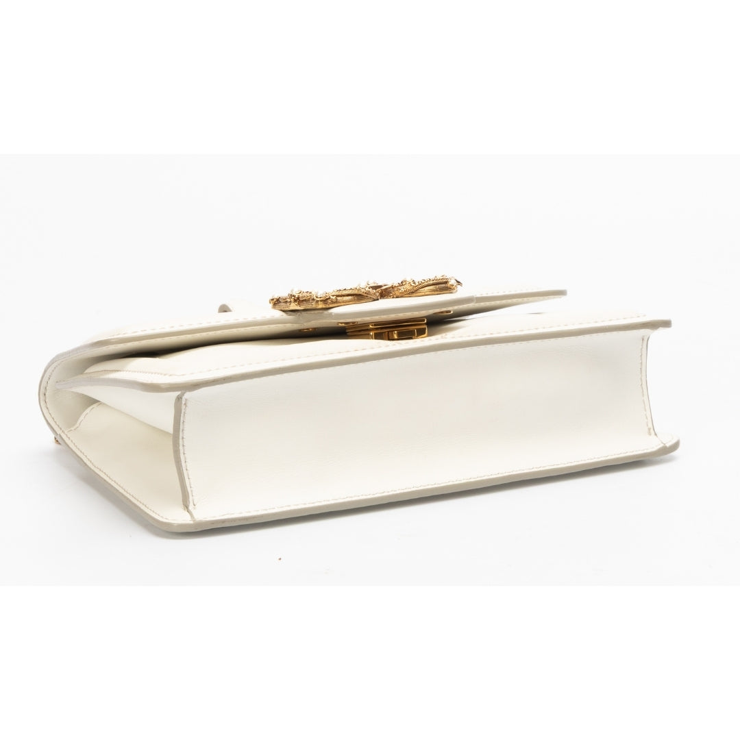 Dolce & Gabbana White Leather Amore Bag