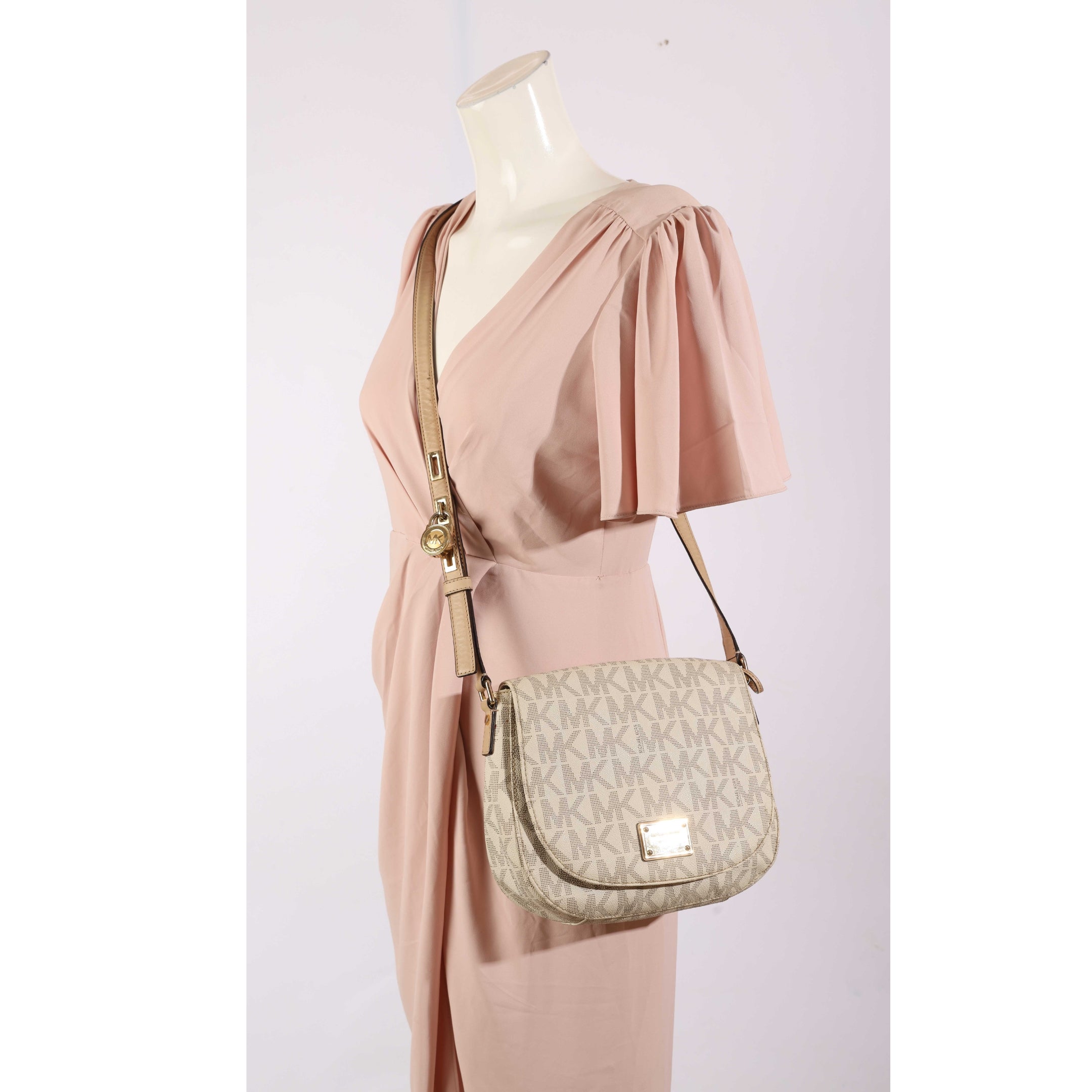 Michael Kors Vanilla Logo Crossbody Bag