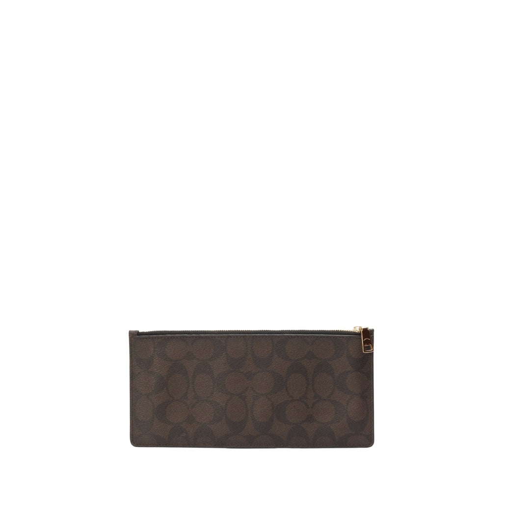 Coach Brown Monogram Clutch