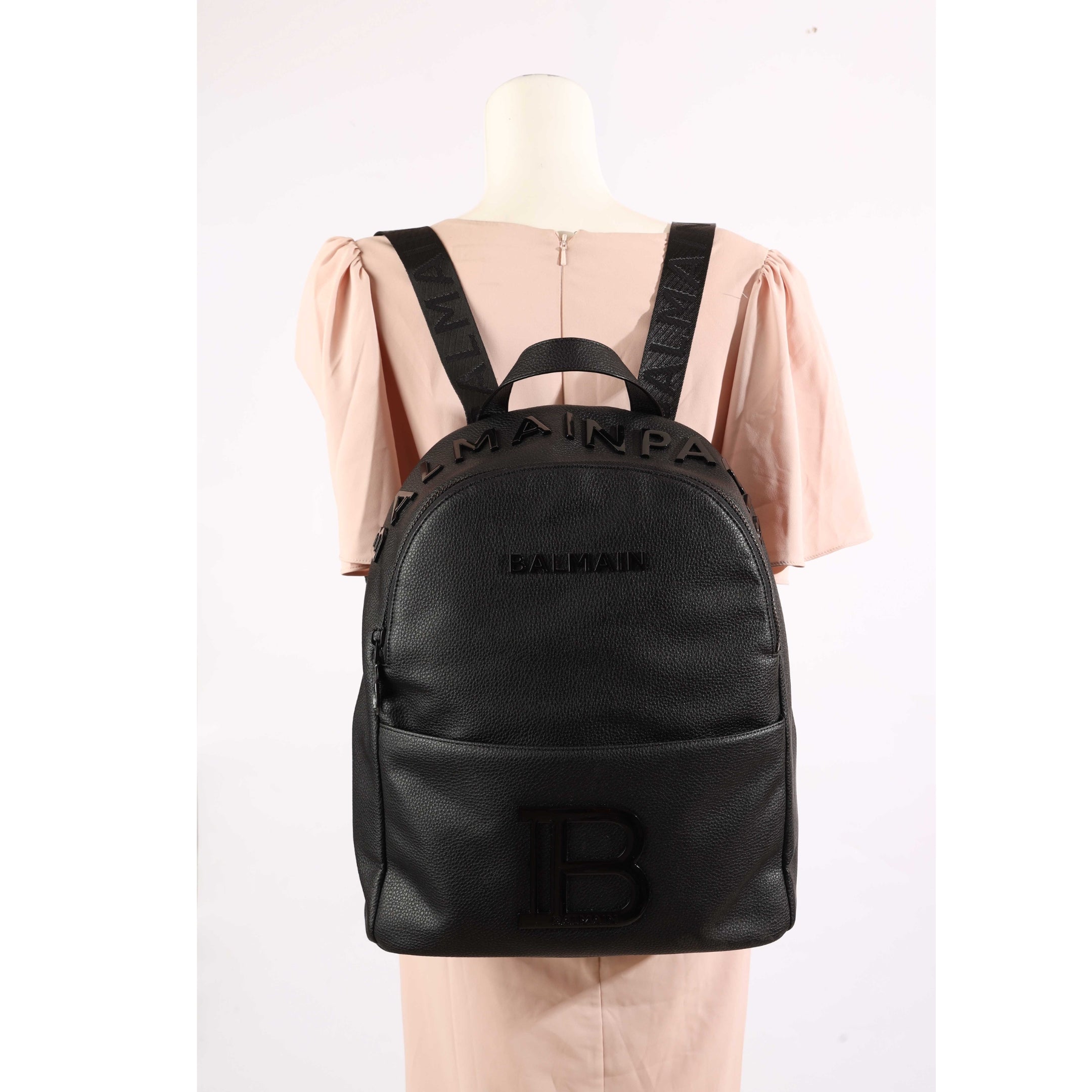 Balmain Black Backpack