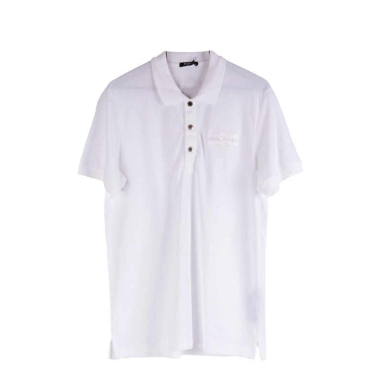 Balmain White Polo Shirt