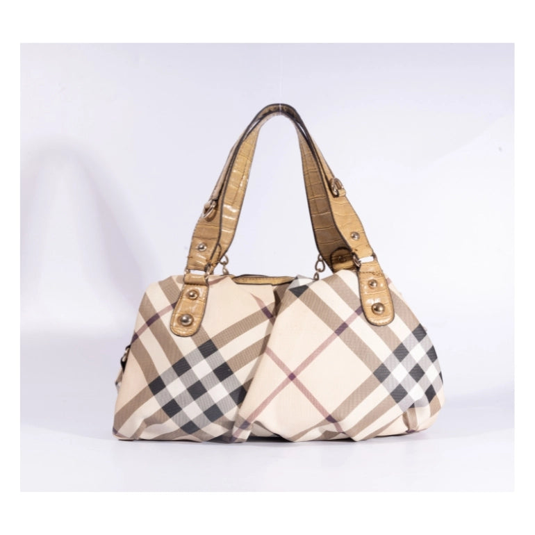 Burberry House Check Chain Link Shoulder Bag