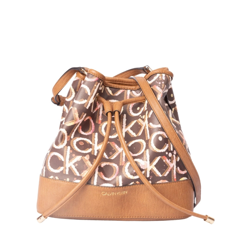 Calvin Klein Gabrianna Monogram Novelty Bucket Bag
