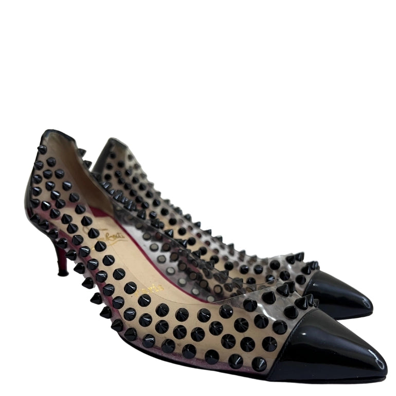 Christian Louboutin Patent Leather and PVC Spike Pumps