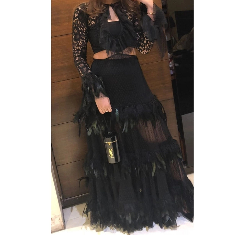 Deme by Gabriella Embellished Sheer Gown