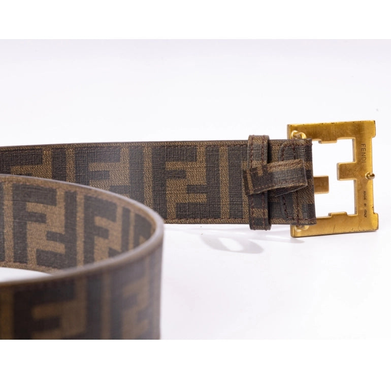 Men's forever fendi belt with brass buckle hot sale