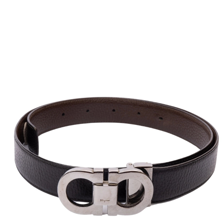 Ferragamo Gancini Logo Reversible Waist Belt