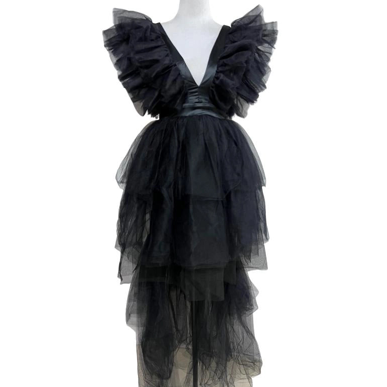 Flounce London Extreme frill Tulle High Low Maxi Dress