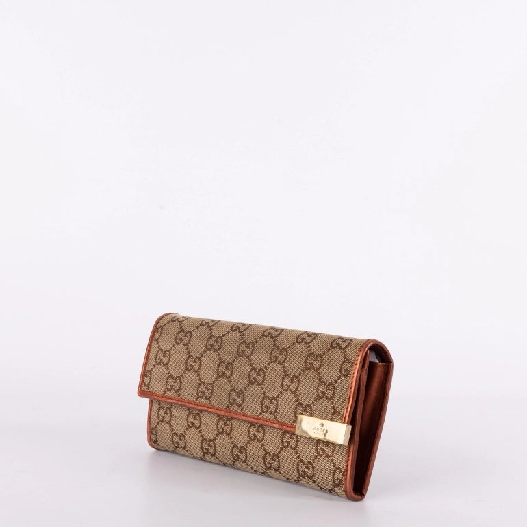 Gucci Brown GG Canvas Long Wallet