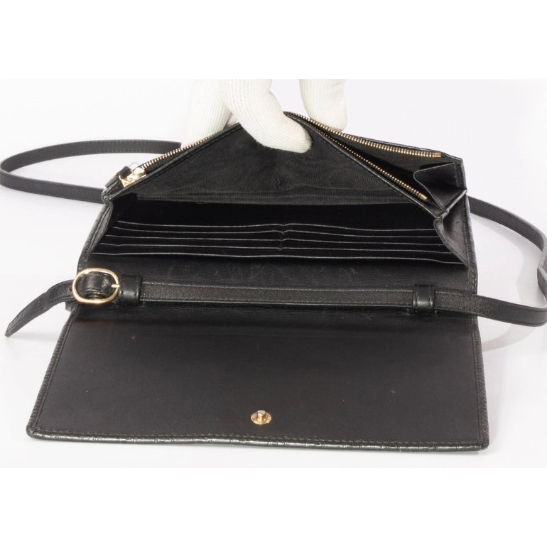 Gucci Embossed Microguccissima Wallet On Crossbody Strap