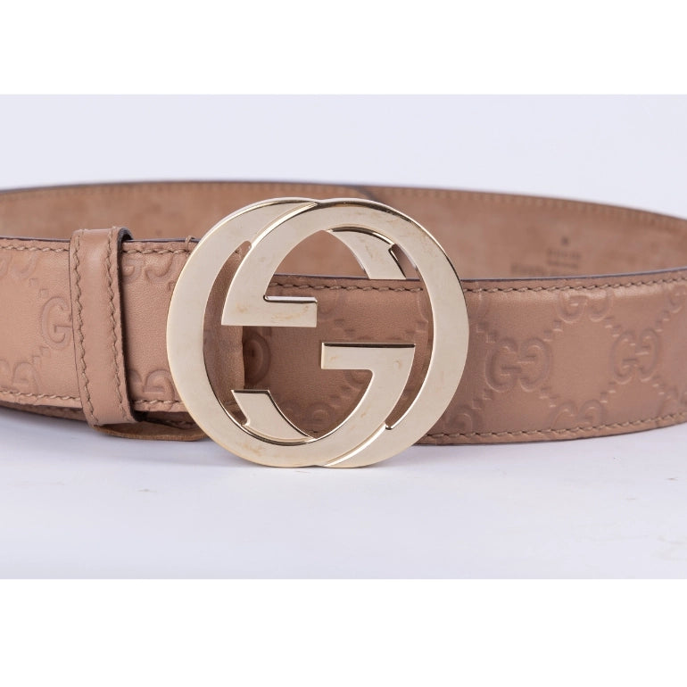 Gucci Guccissima Interlocking G Buckle Belt