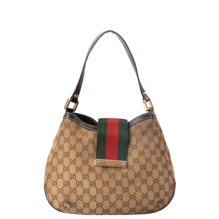 Gucci Guccissima Ladies Web Hobo Bag