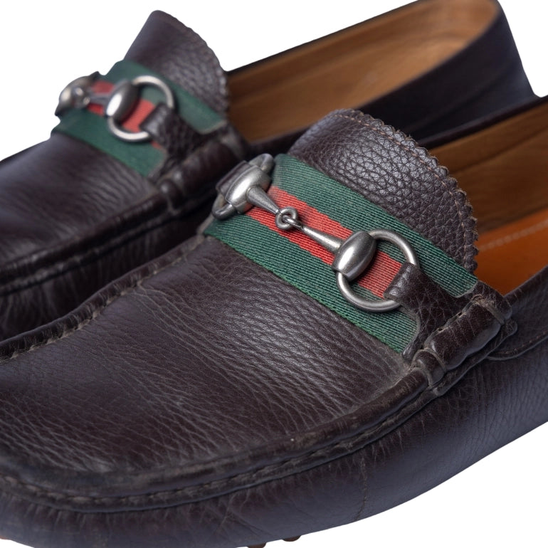 Gucci Horsebit Web Detail Loafers