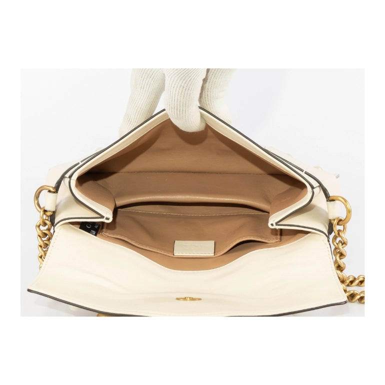 Gucci Off White Broadway Pearly Bee Shoulder Bag