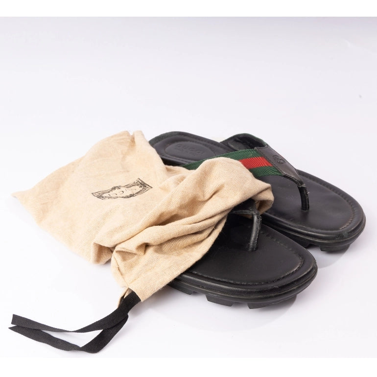 Gucci Web Ribbon Thong Sandal