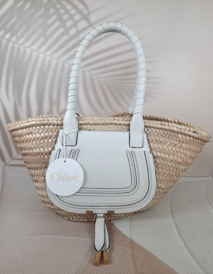 Chloe Raffia Tote Bag