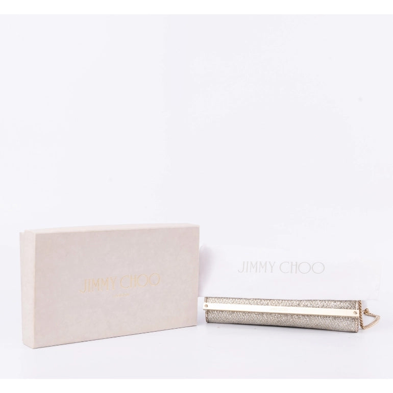 Jimmy Choo Glitter Fabric Milla Chain Wallet