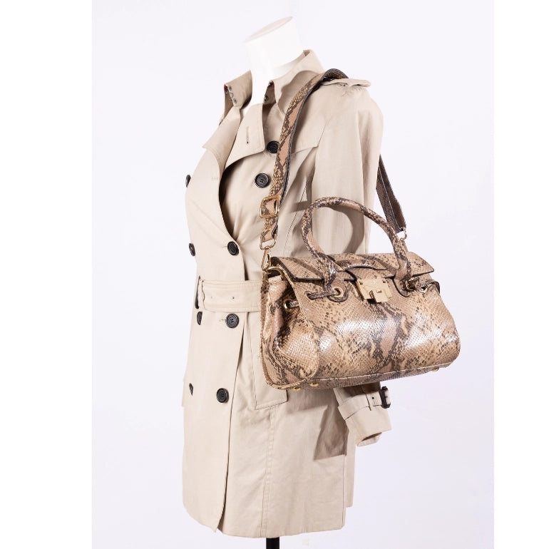 Jimmy Choo Rosalie Python Skin Satchel